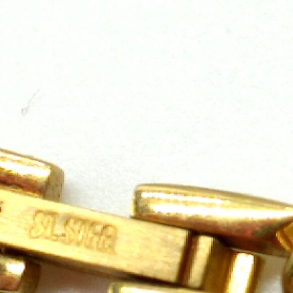 St. STEB Miami Cuban Link Gold Plated Chain Necklace 23" Signed Fold-over Clasp - Picture 7 of 8